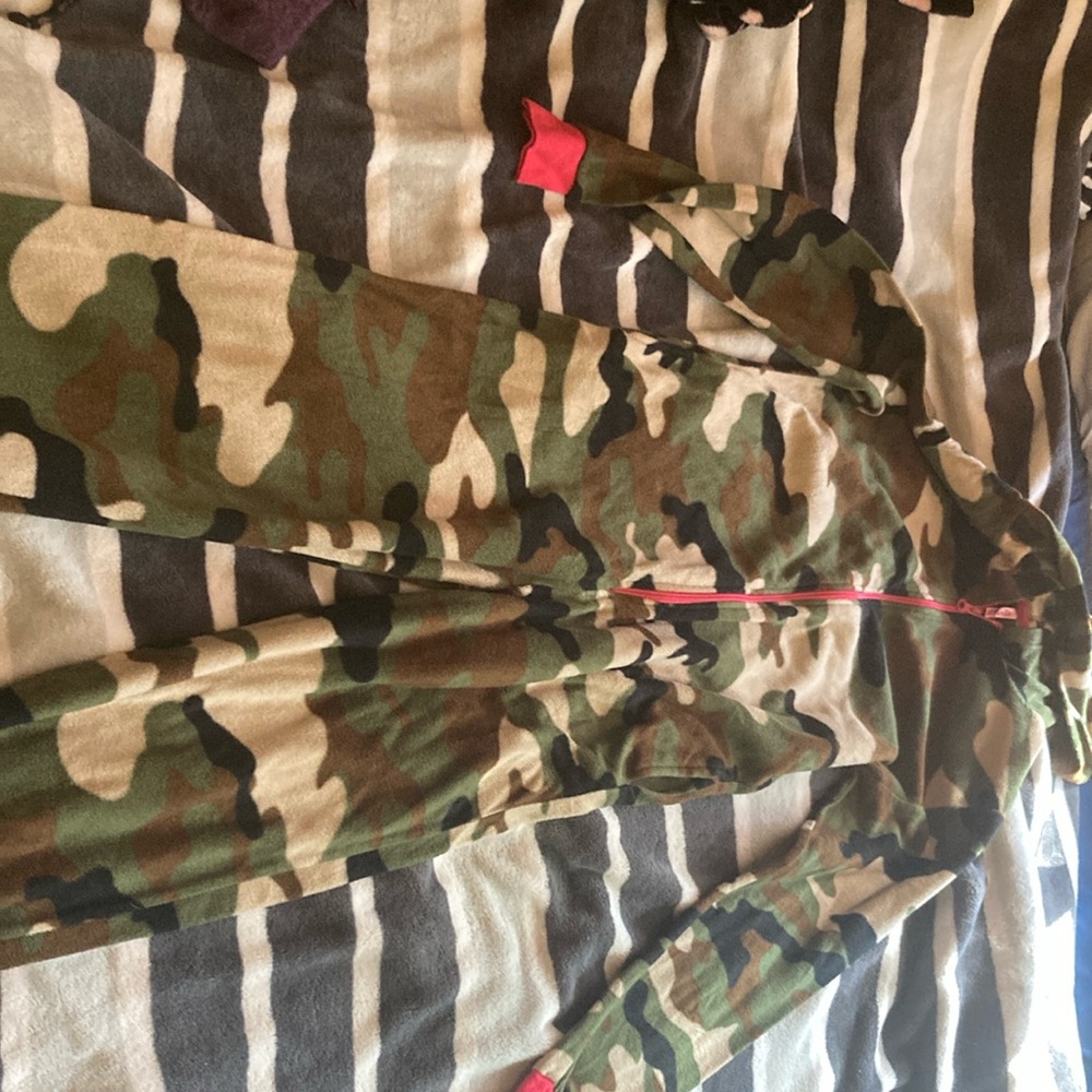 Rue21 Camouflage Onesie with Pink Details